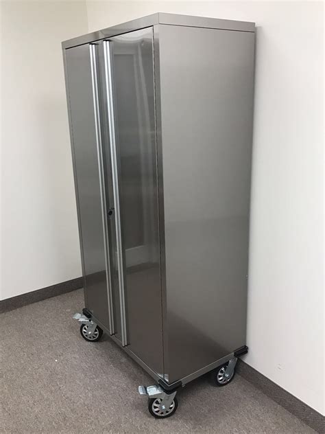 stainless steel cabinet on rollers|locking stainless steel storage cabinet.